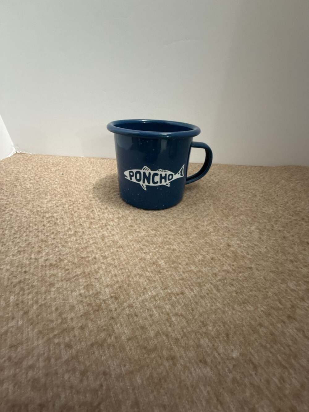 Poncho Outdoors Blue Speckled Enamel Redfish Campfire Mug